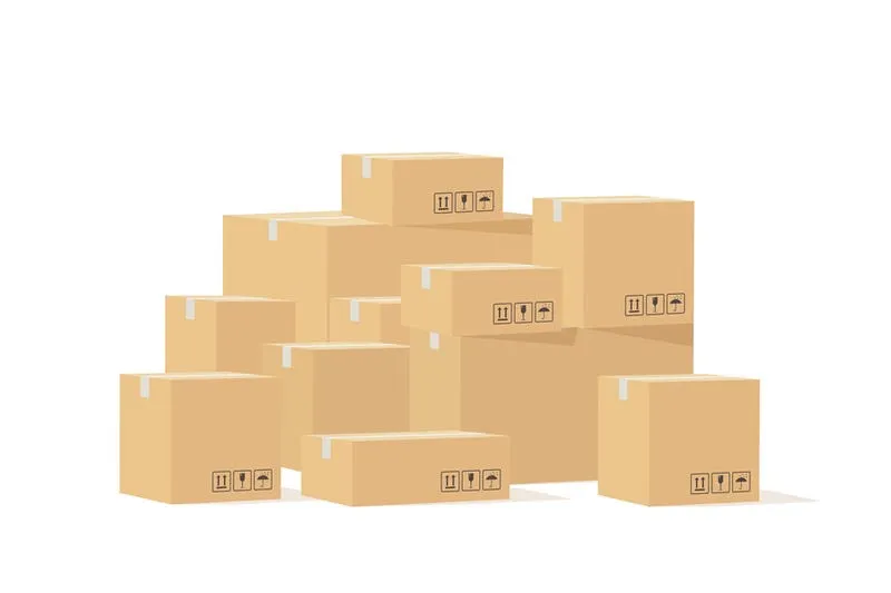 cardboard boxes